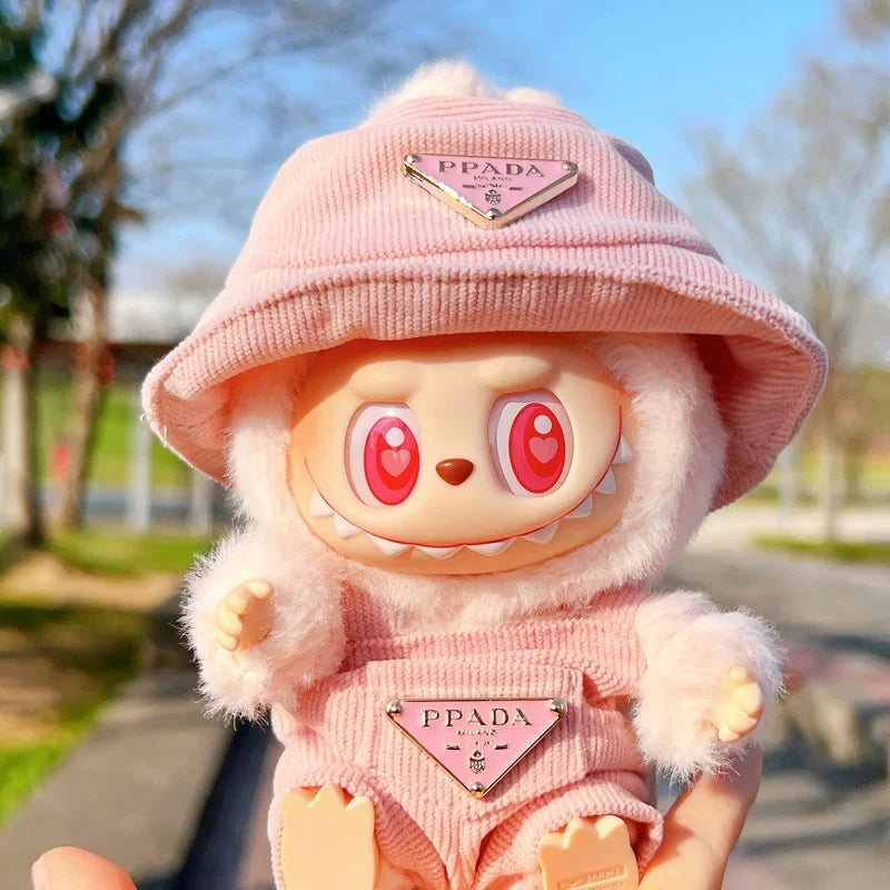 Adorable Corduroy Clothing Set for Labubu Doll - Includes Hat, Shoes & DIY Accessories for Fun Party Games and Gifts!