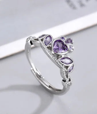 Elegant Princess Zircon Crown Ring