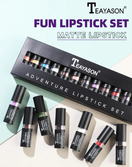 12-Piece Matte & Red Lipstick Collection