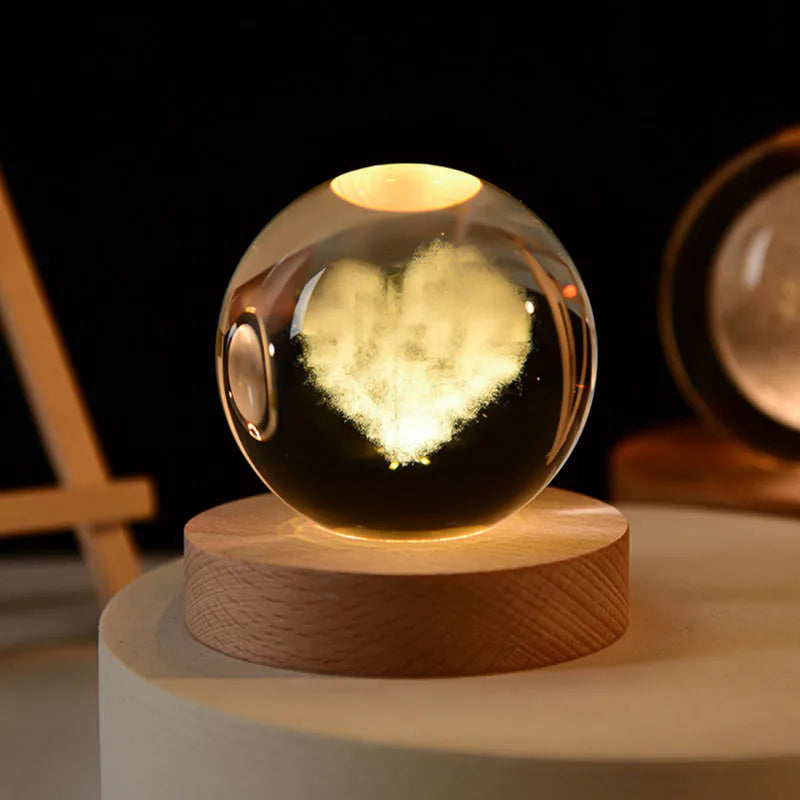 Amazing Crystal Ball Planet Night Light Laser for Home Decoration