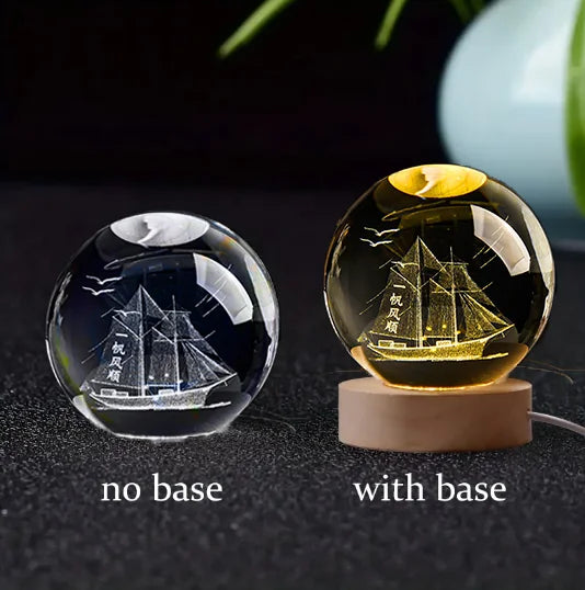 Amazing Crystal Ball Planet Night Light Laser for Home Decoration