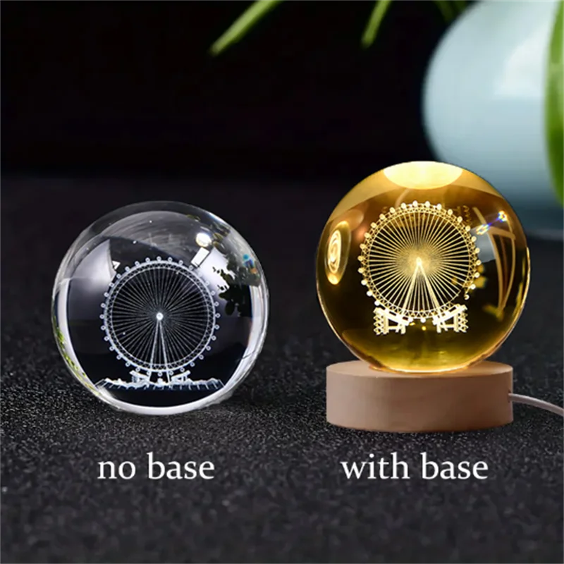 Amazing Crystal Ball Planet Night Light Laser for Home Decoration