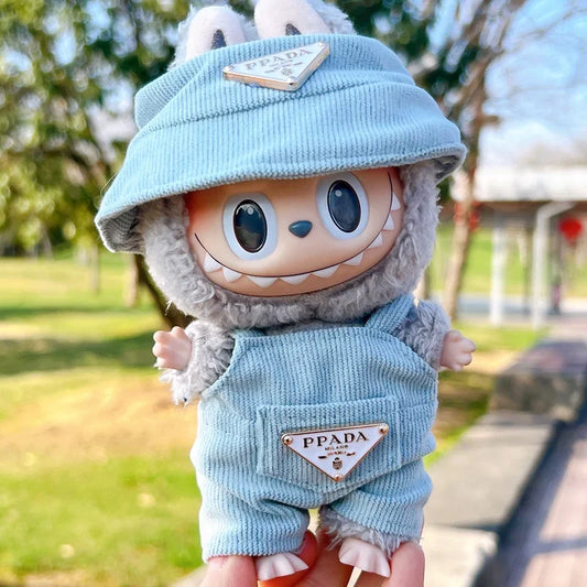 Adorable Corduroy Clothing Set for Labubu Doll - Includes Hat, Shoes & DIY Accessories for Fun Party Games and Gifts!